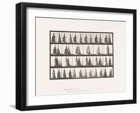 Plate 45. Walking Two Models Meeting, and Partly Turning, 1885 (Collotype on Paper)-Eadweard Muybridge-Framed Giclee Print