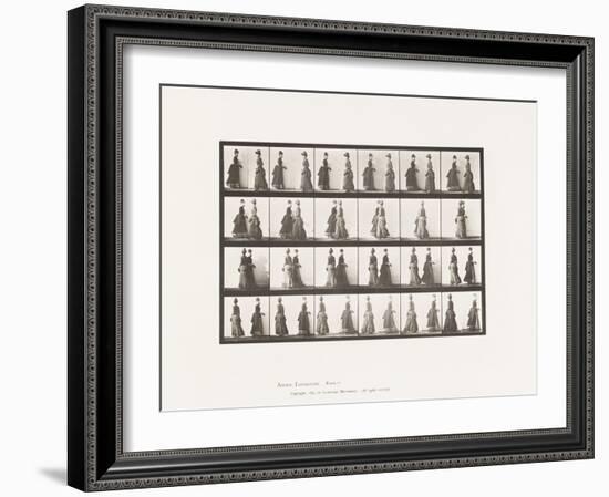 Plate 45. Walking Two Models Meeting, and Partly Turning, 1885 (Collotype on Paper)-Eadweard Muybridge-Framed Giclee Print
