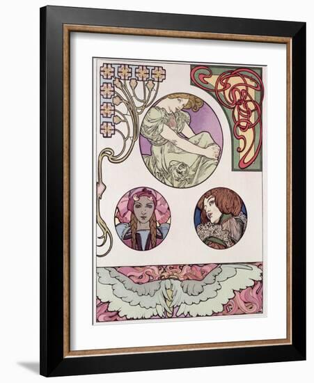 Plate 46 from 'Documents Decoratifs', 1902-Alphonse Mucha-Framed Giclee Print