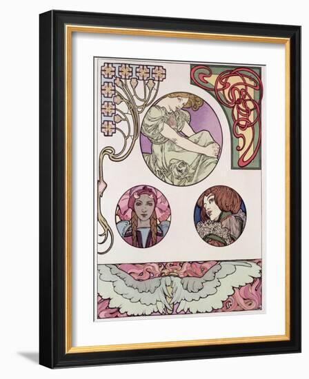 Plate 46 from 'Documents Decoratifs', 1902-Alphonse Mucha-Framed Giclee Print