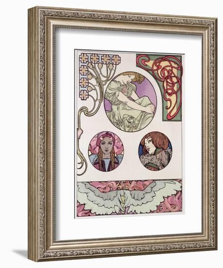 Plate 46 from 'Documents Decoratifs', 1902-Alphonse Mucha-Framed Giclee Print