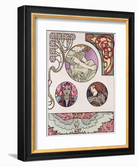 Plate 46 from 'Documents Decoratifs', 1902-Alphonse Mucha-Framed Giclee Print