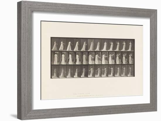 Plate 462. Pouring Libation on Ground, Drinking from Goblet, 1885 (Collotype on Paper)-Eadweard Muybridge-Framed Giclee Print
