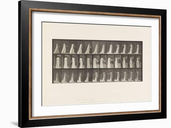 Plate 462. Pouring Libation on Ground, Drinking from Goblet, 1885 (Collotype on Paper)-Eadweard Muybridge-Framed Giclee Print