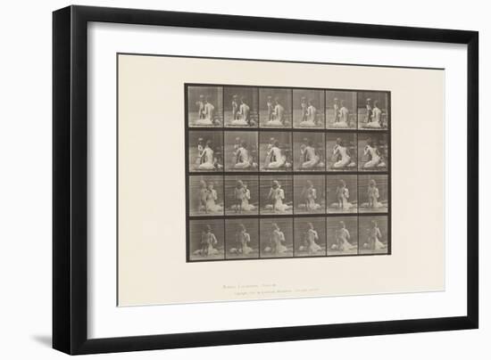 Plate 466. Two Models, Child 70N, Bringing Bouquet to 12, 1885 (Collotype on Paper)-Eadweard Muybridge-Framed Giclee Print