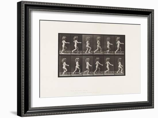 Plate 469. Child, Running, 1885 (Collotype on Paper)-Eadweard Muybridge-Framed Giclee Print