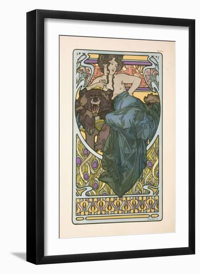 Plate 47 from the Book 'Documents Decoratifs', Published in 1902, 1902-Alphonse Mucha-Framed Giclee Print