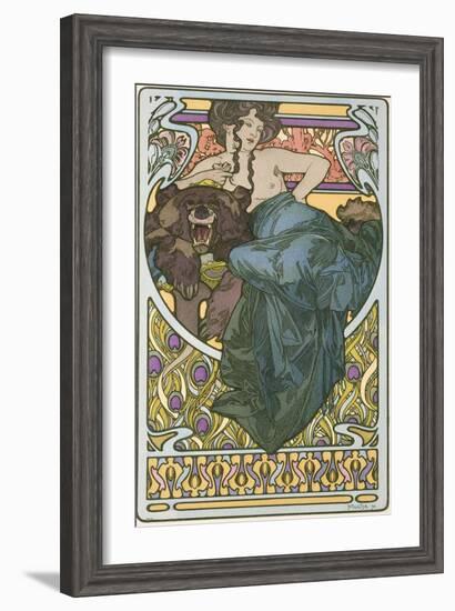 Plate 47 from the Book 'Documents Decoratifs', Published in 1902-Alphonse Mucha-Framed Giclee Print