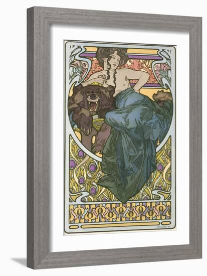 Plate 47 from the Book 'Documents Decoratifs', Published in 1902-Alphonse Mucha-Framed Giclee Print