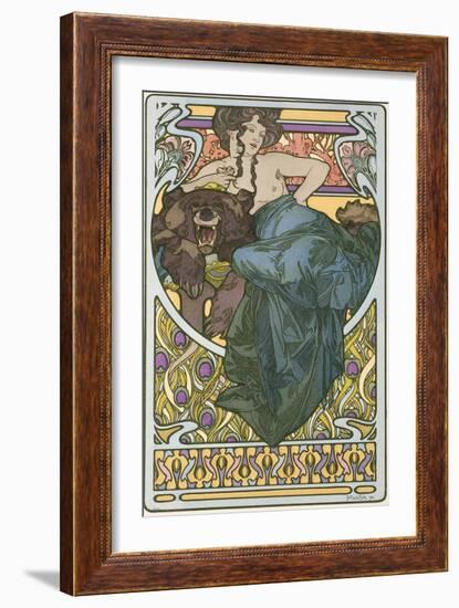 Plate 47 from the Book 'Documents Decoratifs', Published in 1902-Alphonse Mucha-Framed Giclee Print