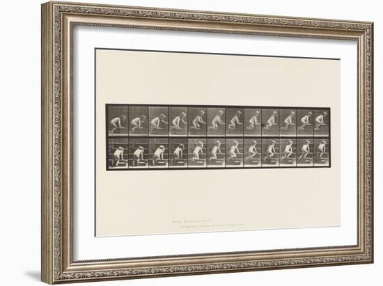 Plate 472. Child, Crawling Upstairs, 1885 (Collotype on Paper)-Eadweard Muybridge-Framed Giclee Print