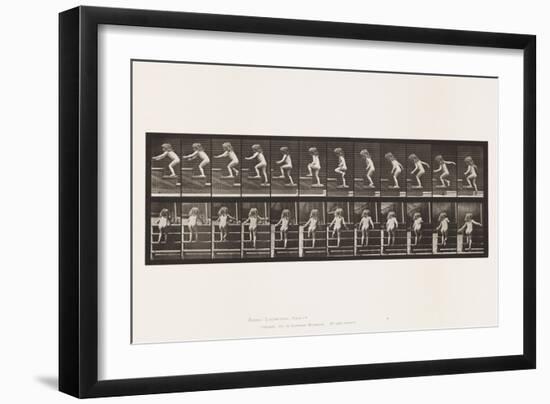 Plate 473. Child, Walking Upstairs, 1885 (Collotype on Paper)-Eadweard Muybridge-Framed Giclee Print