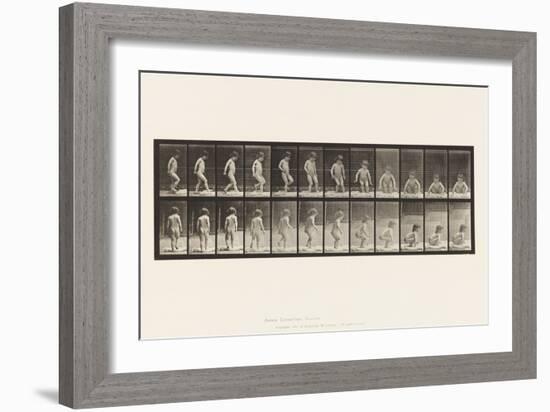Plate 476.Child, Sitting down on the Ground, 1885 (Collotype on Paper)-Eadweard Muybridge-Framed Giclee Print