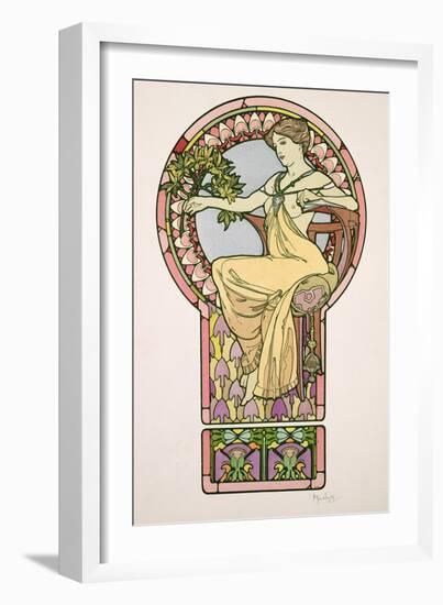 Plate 48 from 'Documents Decoratifs', 1902-Alphonse Mucha-Framed Giclee Print