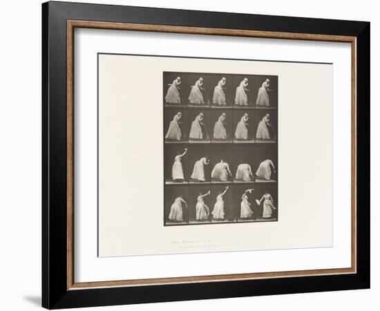 Plate 484. A, Sweeping; B, Dusting a Room, 1885 (Collotype on Paper)-Eadweard Muybridge-Framed Giclee Print