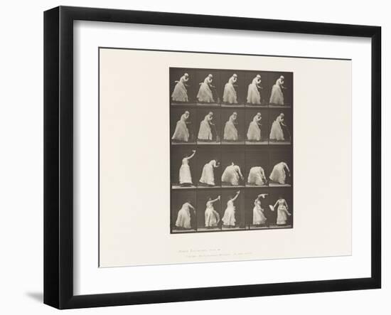 Plate 484. A, Sweeping; B, Dusting a Room, 1885 (Collotype on Paper)-Eadweard Muybridge-Framed Giclee Print