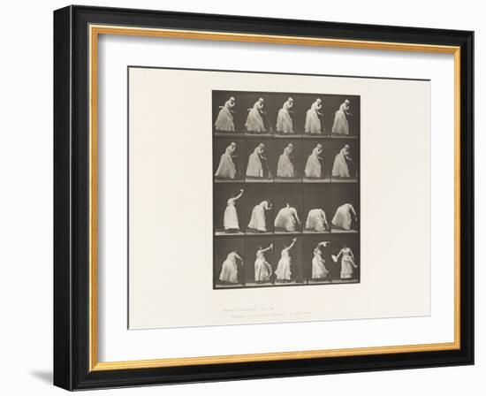 Plate 484. A, Sweeping; B, Dusting a Room, 1885 (Collotype on Paper)-Eadweard Muybridge-Framed Giclee Print