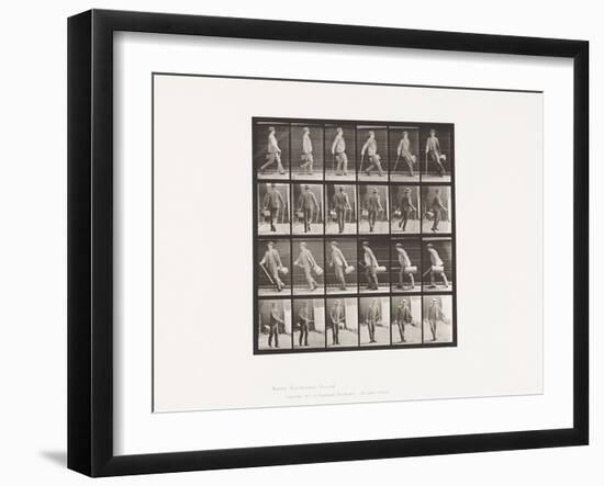 Plate 49. Walking and Turning around Rapidly, 1885 (Collotype on Paper)-Eadweard Muybridge-Framed Giclee Print