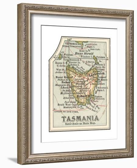 Plate 50. Inset Map of Tasmania. Australia-Encyclopaedia Britannica-Framed Giclee Print
