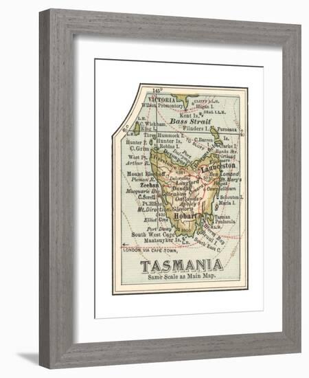 Plate 50. Inset Map of Tasmania. Australia-Encyclopaedia Britannica-Framed Giclee Print