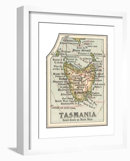 Plate 50. Inset Map of Tasmania. Australia-Encyclopaedia Britannica-Framed Giclee Print