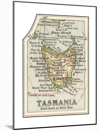 Plate 50. Inset Map of Tasmania. Australia-Encyclopaedia Britannica-Mounted Giclee Print