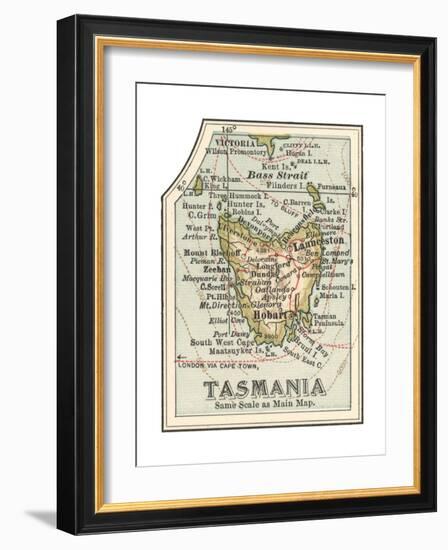 Plate 50. Inset Map of Tasmania. Australia-Encyclopaedia Britannica-Framed Giclee Print