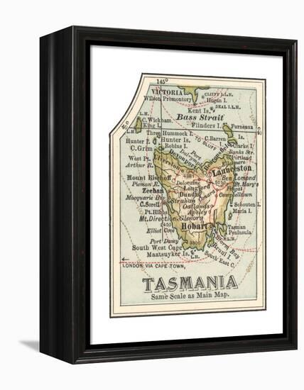 Plate 50. Inset Map of Tasmania. Australia-Encyclopaedia Britannica-Framed Premier Image Canvas