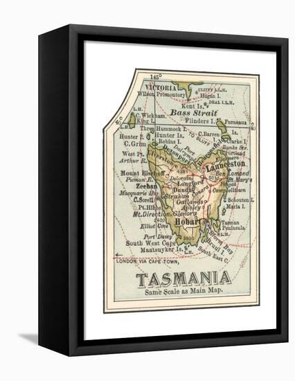 Plate 50. Inset Map of Tasmania. Australia-Encyclopaedia Britannica-Framed Premier Image Canvas