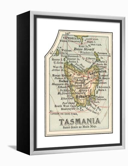 Plate 50. Inset Map of Tasmania. Australia-Encyclopaedia Britannica-Framed Premier Image Canvas