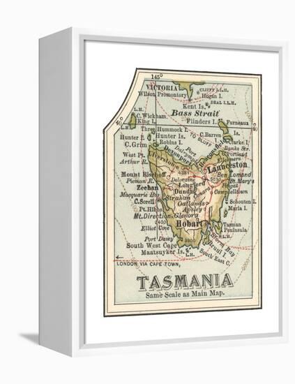 Plate 50. Inset Map of Tasmania. Australia-Encyclopaedia Britannica-Framed Premier Image Canvas