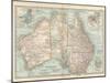 Plate 50. Map of Australia. Insets of Melbourne and Port Phillip-Encyclopaedia Britannica-Mounted Art Print