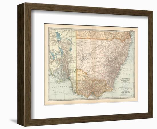 Plate 51. Map of Australia. South-East Part. Victoria-Encyclopaedia Britannica-Framed Premium Giclee Print