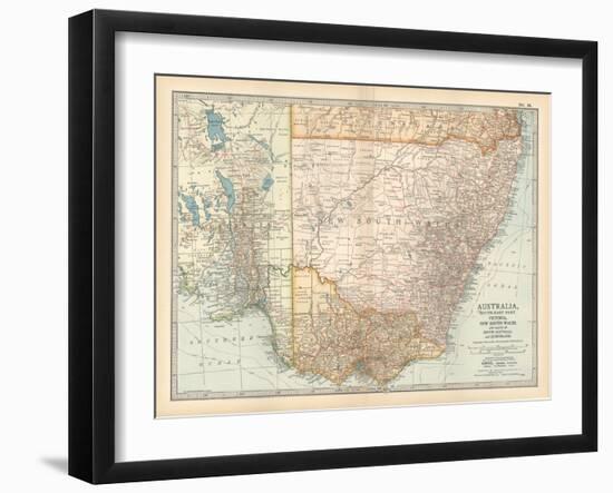 Plate 51. Map of Australia. South-East Part. Victoria-Encyclopaedia Britannica-Framed Art Print