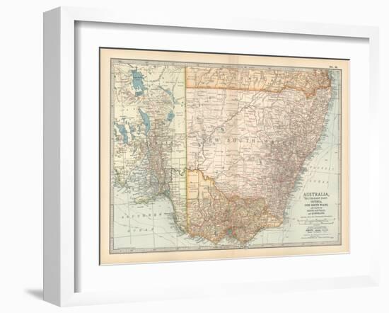 Plate 51. Map of Australia. South-East Part. Victoria-Encyclopaedia Britannica-Framed Art Print