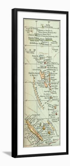 Plate 52. Inset Map of New Hebrides Islands-Encyclopaedia Britannica-Framed Art Print