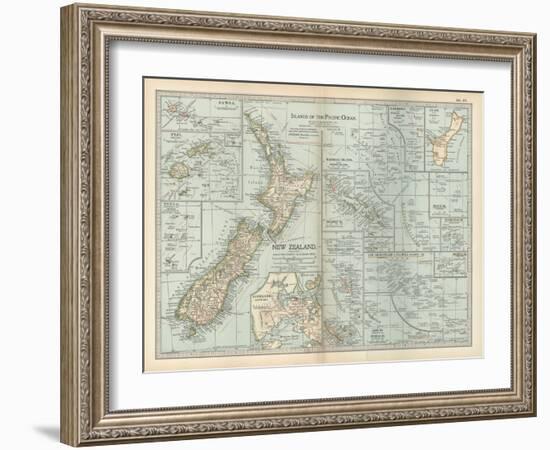 Plate 52. Pacific Ocean Islands Map-Encyclopaedia Britannica-Framed Art Print