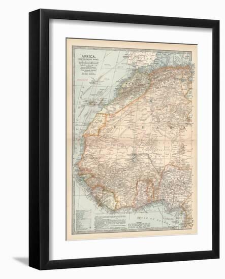 Plate 54. Map of Africa-Encyclopaedia Britannica-Framed Art Print