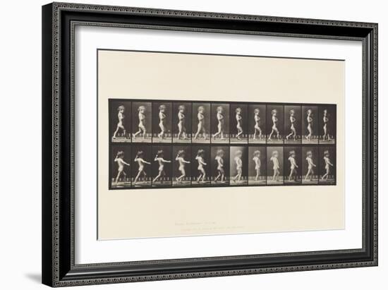Plate 540.A, Bow Legs; Boy; B, Spinal Caries; Girl Walking, 1885 (Collotype on Paper)-Eadweard Muybridge-Framed Giclee Print