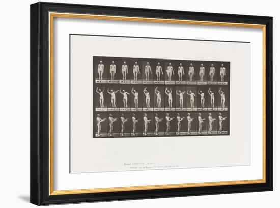 Plate 557.Local Chorea; A, B, C, While Standing, 1885 (Collotype on Paper)-Eadweard Muybridge-Framed Giclee Print
