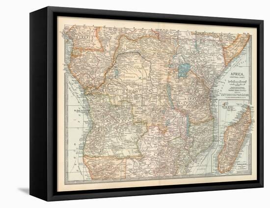 Plate 56. Map of Africa-Encyclopaedia Britannica-Framed Stretched Canvas