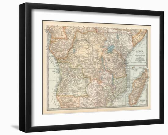 Plate 56. Map of Africa-Encyclopaedia Britannica-Framed Art Print