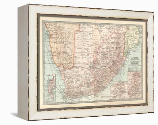 Plate 57. Map of Africa-Encyclopaedia Britannica-Framed Stretched Canvas