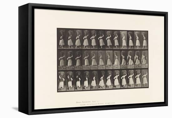 Plate 57. Walking Turning Around, 10-Lb Basket on Head, 1885 (Collotype on Paper)-Eadweard Muybridge-Framed Premier Image Canvas
