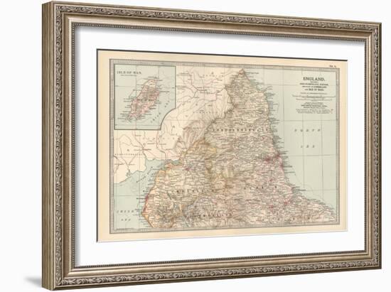 Plate 6. Map of England. Section I. Northumberland-Encyclopaedia Britannica-Framed Art Print
