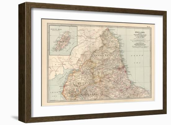 Plate 6. Map of England. Section I. Northumberland-Encyclopaedia Britannica-Framed Art Print