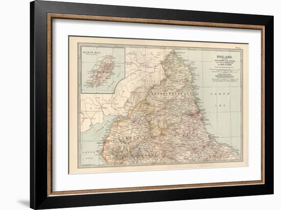 Plate 6. Map of England. Section I. Northumberland-Encyclopaedia Britannica-Framed Art Print