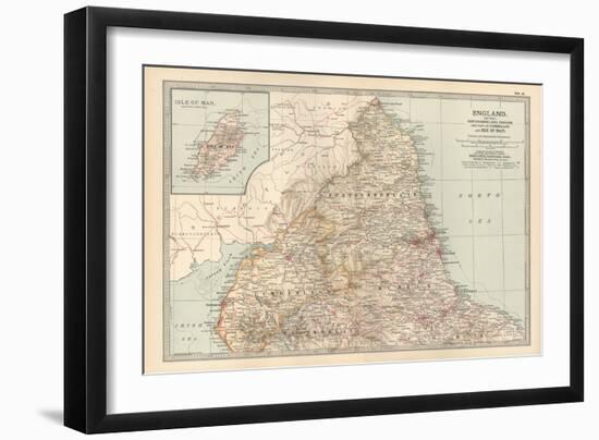 Plate 6. Map of England. Section I. Northumberland-Encyclopaedia Britannica-Framed Art Print