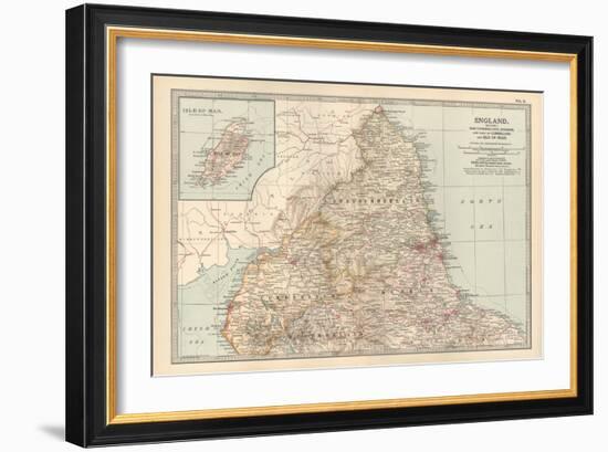 Plate 6. Map of England. Section I. Northumberland-Encyclopaedia Britannica-Framed Art Print