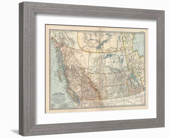 Plate 60. Map of Canada-Encyclopaedia Britannica-Framed Art Print